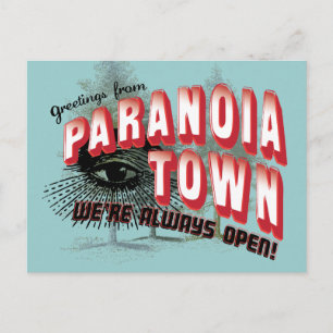 Carte Postale Salutations de Paranoia Town