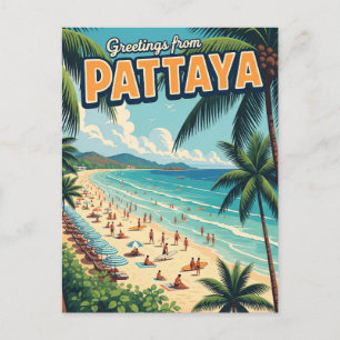 Carte Postale Salutations de Pattaya Beach Thaïlande Travel