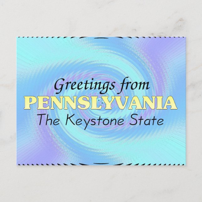Carte Postale Salutations de Pennslyvania (Devant)