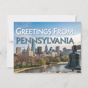 Carte Postale Salutations De Pennsylvanie