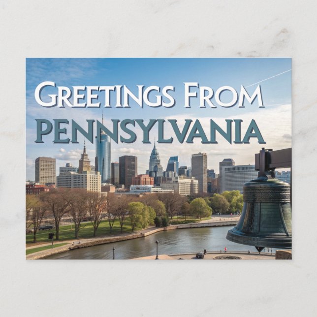 Carte Postale Salutations De Pennsylvanie (Devant)