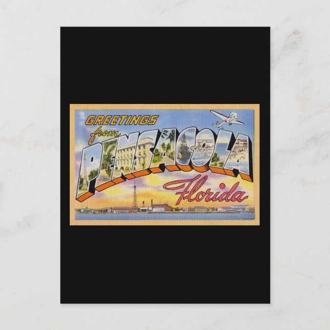 Carte Postale Salutations de Pensacola Florida (Devant)
