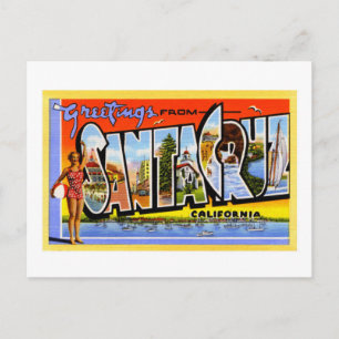 Carte Postale salutations de Père Noël Cruz California