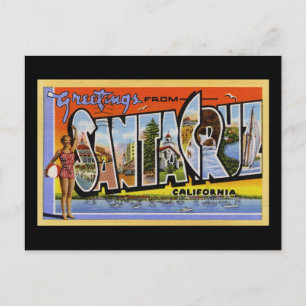 Carte Postale Salutations de Père Noël Cruz California