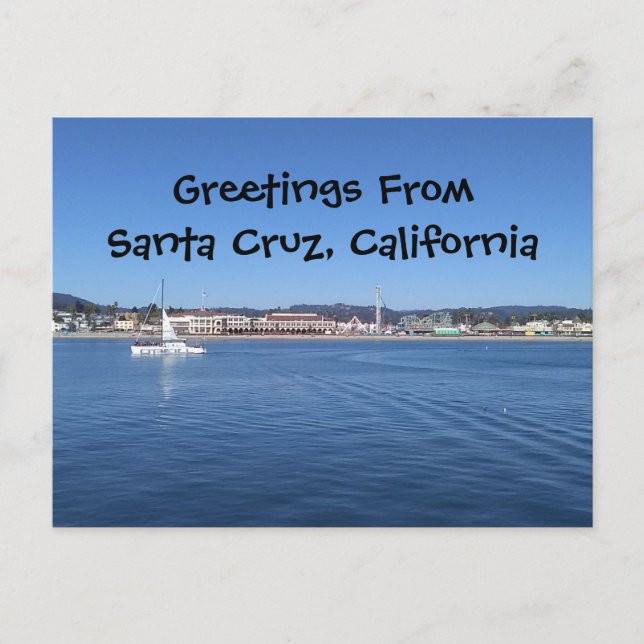 Carte Postale Salutations de Père Noël Cruz, California Post Car (Devant)