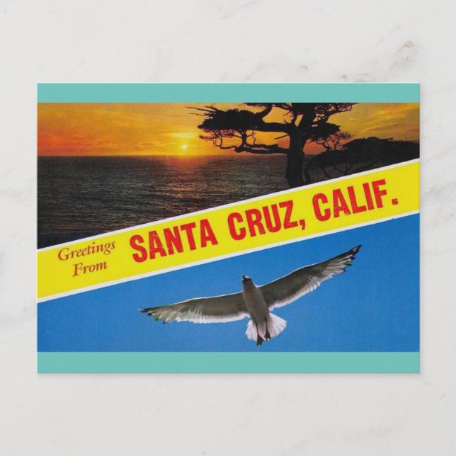 Carte Postale Salutations de Père Noël Cruz California Travel (Devant)
