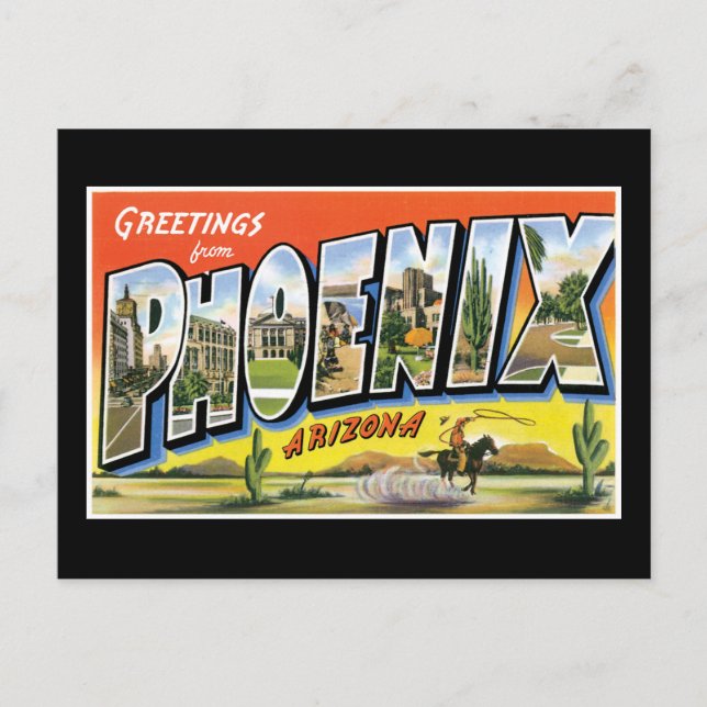 Carte Postale Salutations de Phoenix Arizona (Devant)