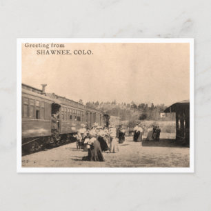 Carte Postale Salutations de photos en train vintage Shawnee Col