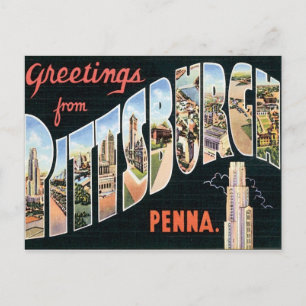 Carte Postale Salutations De Pittsburgh, Pennsylvanie