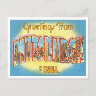 Carte Postale Salutations de Pittsburgh, Pennsylvanie Travel