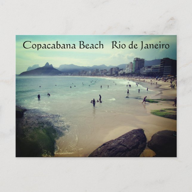 Carte Postale salutations de plage copacabana (Devant)