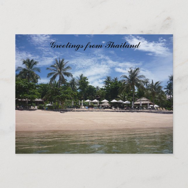 Carte Postale salutations de plage thai (Devant)