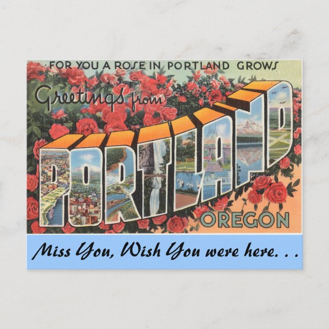 Carte Postale Salutations de Portland (Devant)