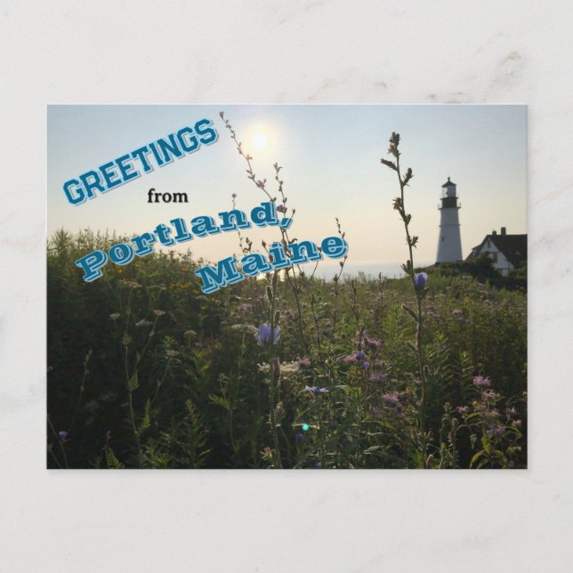 Carte Postale Salutations de Portland, Maine (Devant)