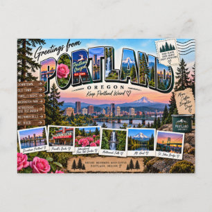 Carte Postale Salutations de Portland Oregon