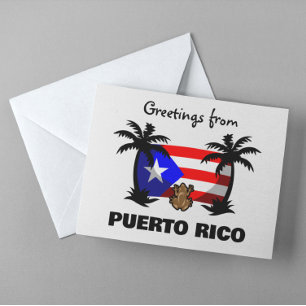 Carte Postale Salutations de Porto Rico Coqui Frog Travel
