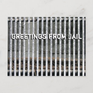 Carte Postale Salutations de prison Humoristique