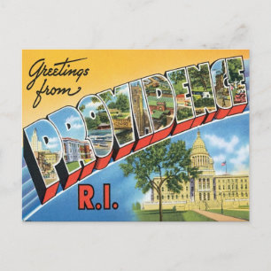 Carte Postale Salutations De Providence, Rhode Island