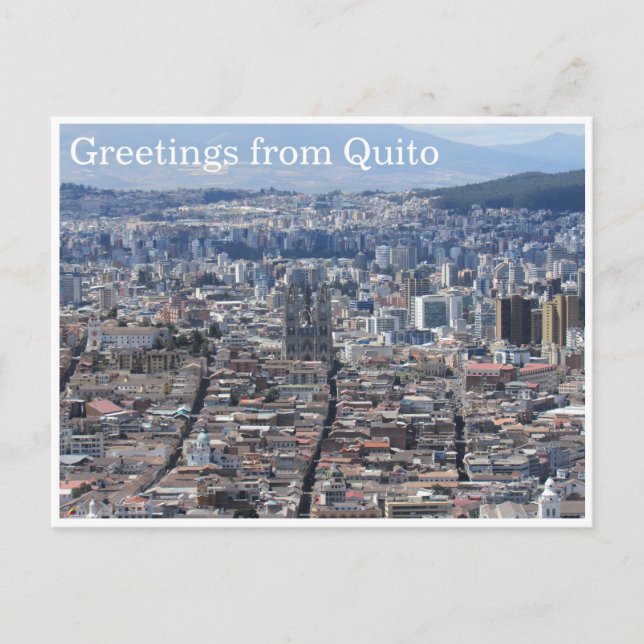 Carte Postale salutations de quito (Devant)