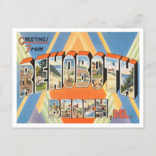 Carte Postale Salutations de Rehoboth Beach, Delaware Travel