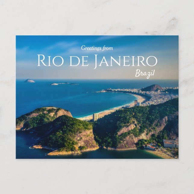 Carte Postale Salutations de Rio De Janeiro Brésil (Devant)