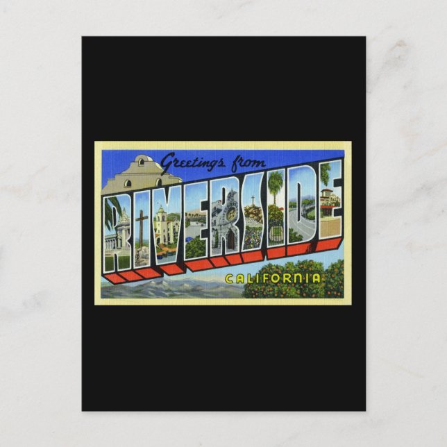 Carte Postale Salutations de Riverside California (Devant)