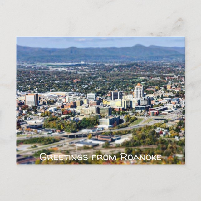 Carte Postale Salutations de Roanoke (Devant)