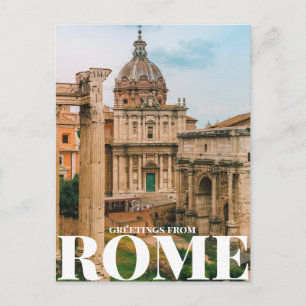 Carte Postale salutations de Rome