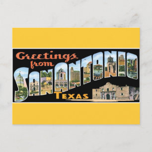 Carte Postale Salutations de San Antonio Postcard