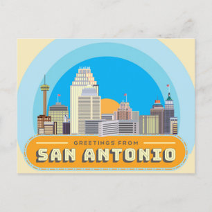 Carte Postale Salutations De San Antonio Texas USA