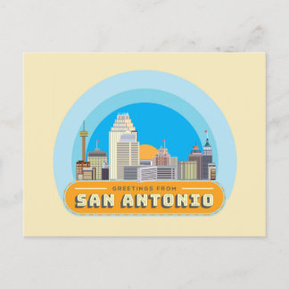 Carte Postale Salutations De San Antonio Texas USA