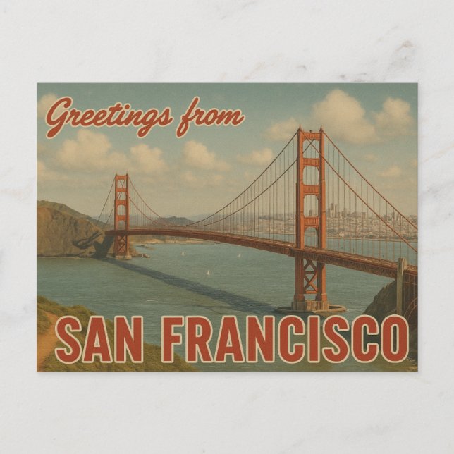Carte Postale Salutations De San Francisco (Devant)