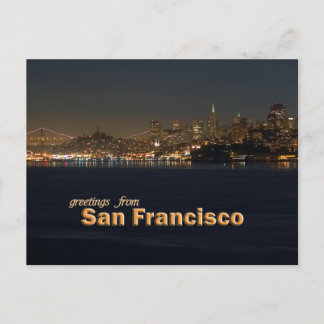 Carte Postale Salutations De San Francisco - Night Shoreline