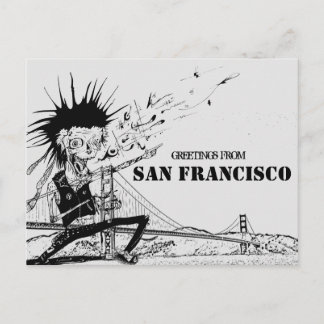 Carte Postale Salutations de San Francisco punk rock voyage