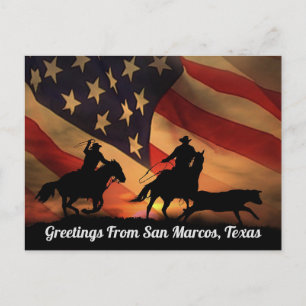 Carte Postale Salutations De San Marcos, Texas
