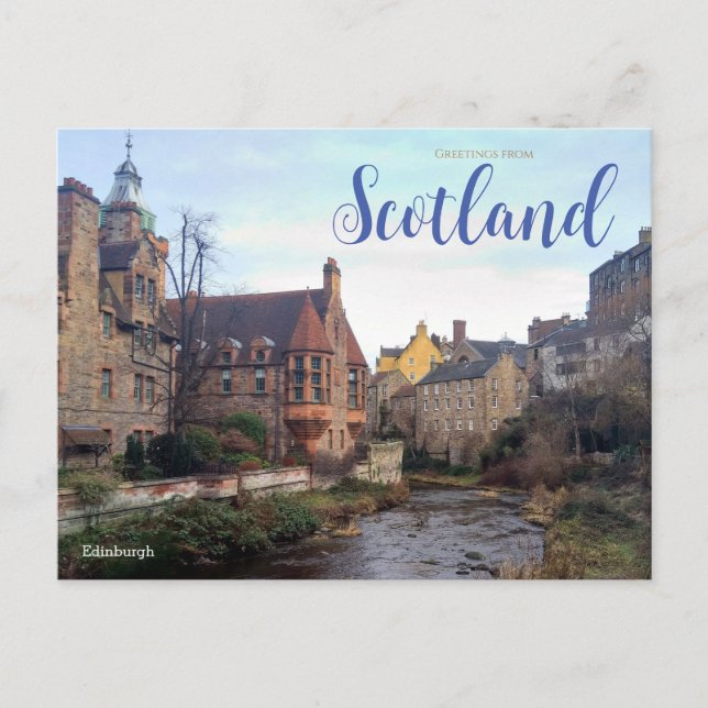 Carte Postale Salutations de Scotland Edinburgh Postcard (Devant)