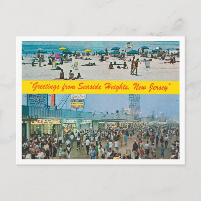 Carte Postale Salutations de Seaside Heights, New Jersey Travel (Devant)