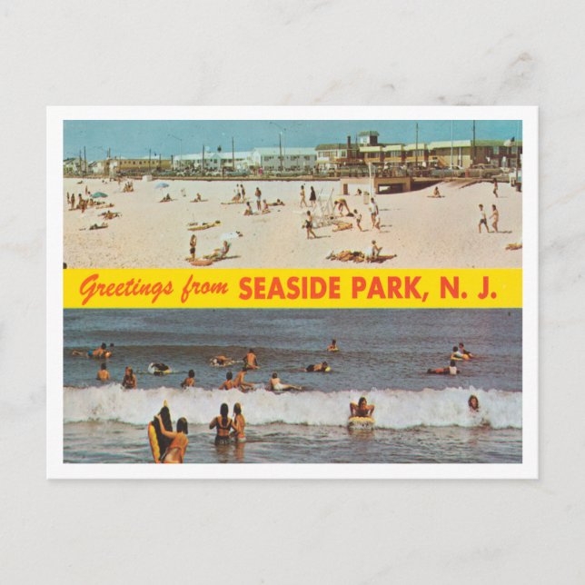 Carte Postale Salutations de Seaside Park, New Jersey Travel (Devant)