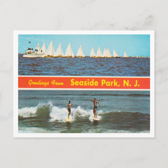 Carte Postale Salutations de Seaside Park, New Jersey Travel (Devant)