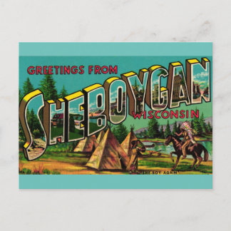 Carte Postale Salutations de SHEBOYGAN WISCONSIN