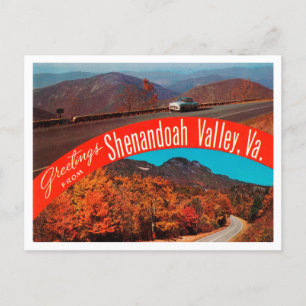 Carte Postale Salutations de Shenandoah Valley, Virginia Travel