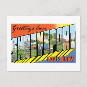 Carte Postale Salutations de Shreveport, Louisiane