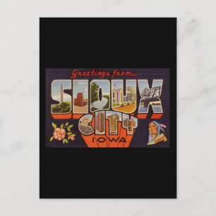 Carte Postale Salutations de Sioux City Iowa