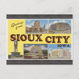 Carte Postale Salutations De Sioux City Iowa, Vintage