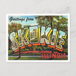 Carte Postale Salutations de Skokie, Illinois Vintage voyage