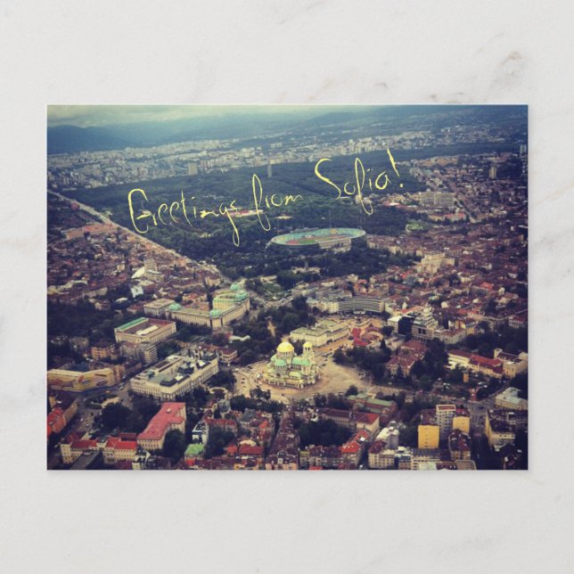 Carte Postale Salutations de Sofia (Devant)