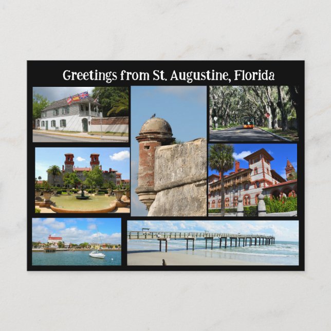Carte Postale Salutations de St. Augustine  (Devant)