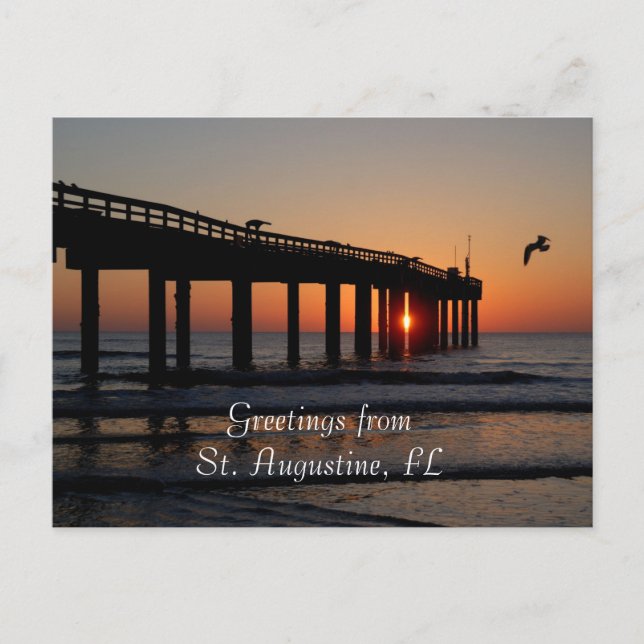 Carte Postale Salutations de St. Augustine, Floride (Devant)