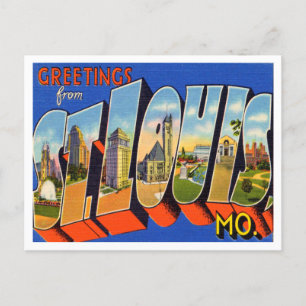 Carte Postale Salutations de St. Louis, Missouri Vintage voyage