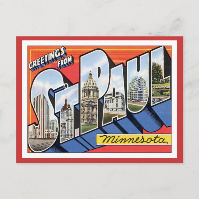 Carte Postale Salutations De St. Paul Minnesota (Devant)